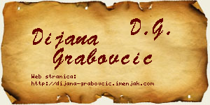 Dijana Grabovčić vizit kartica
